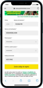 Tela Premierbet, premier bet angola 02